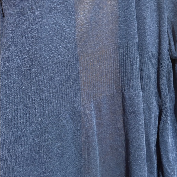 Nic + Zoe plus size 1X linen blend open front cardigan 3/4 sleeve minimalist - Picture 5 of 10